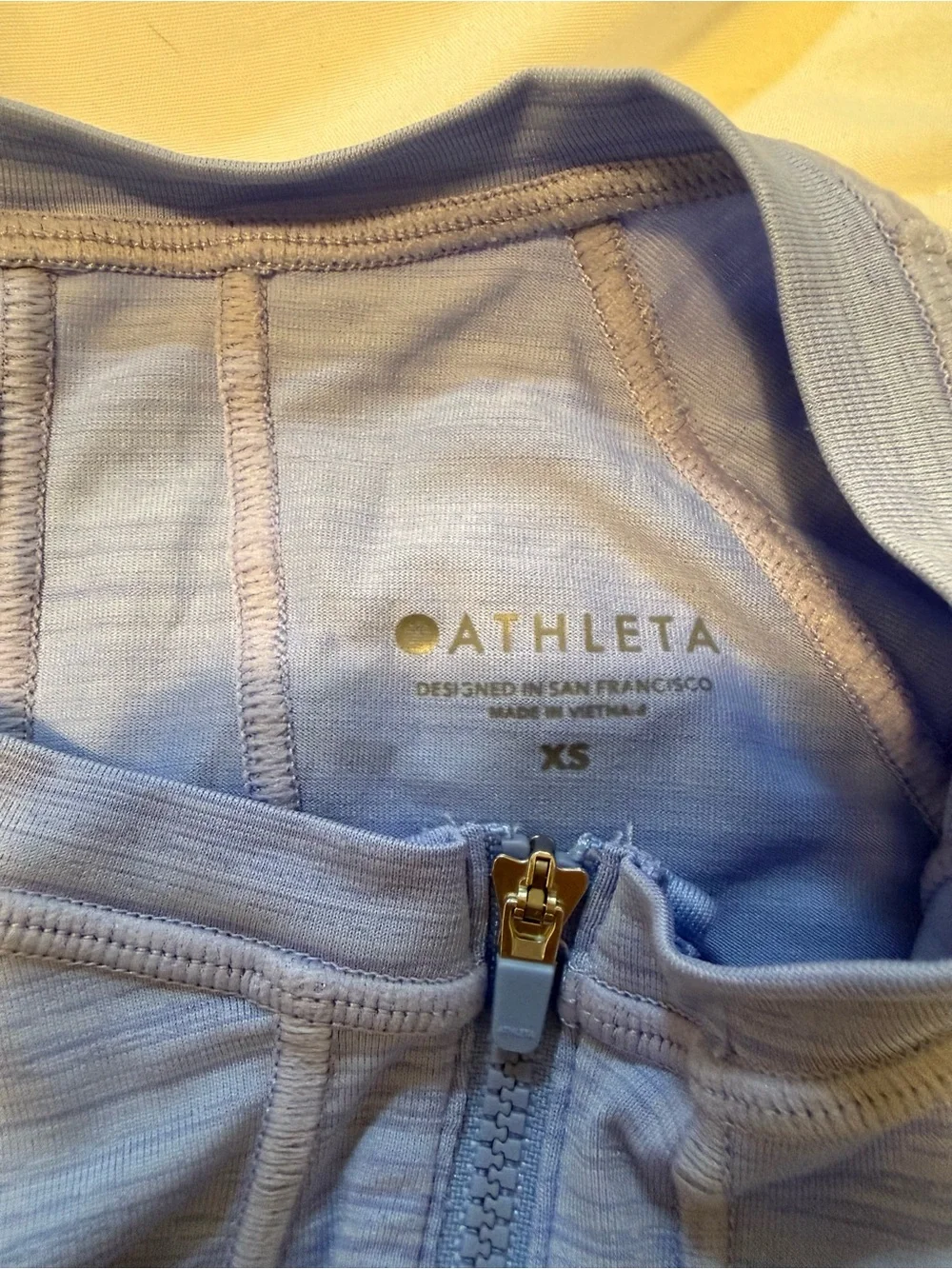 Athleta Periwinkle Half-Zip Active Top
